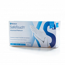 Рукавички нітрилові текстур., без пудри SafeTouch Advanced Platinum White, білі, 3.5 г, Medicom XS (100 шт./уп.)