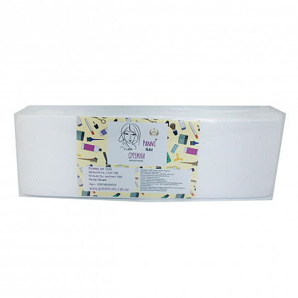 Смужки для депіляції зі спанбонду 7х22 см Panni Mlada (100 шт./уп.) 80 г/м2. Колір: білий Смужки для депіляції зі спанбонду 7х22 см Panni Mlada (100 шт./уп.) 80 г/м2. Колір: білий