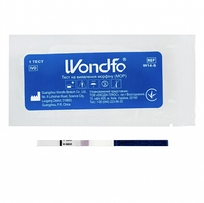 Тест для выявления морфина (MOP) (моча), Wondfo Тест для выявления морфина (MOP) (моча), Wondfo