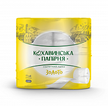 Туалетний папір "Золото" — целюлозний, 4-шаровий, білий (4 шт./уп.)